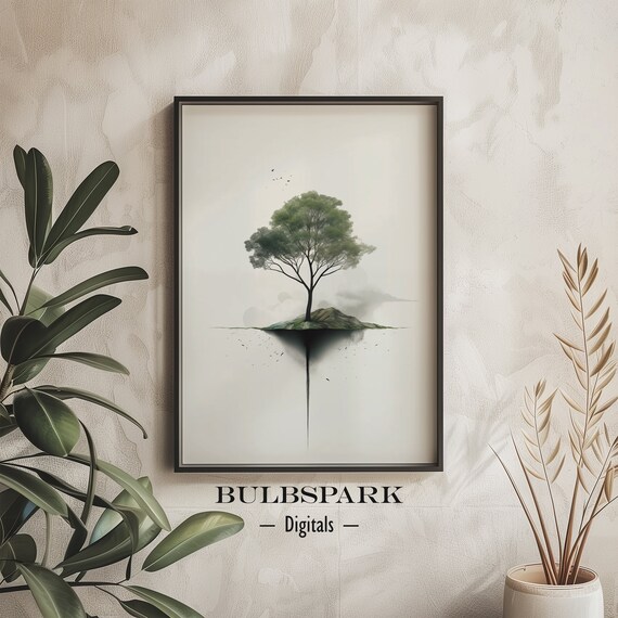 Minimalist Ecosystem #025 - Light Green | Printable Wall Art - Nature | Print Ready Images - 300 DPI | Minimalistic Decor
