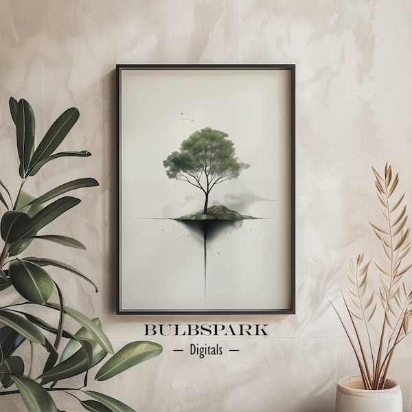 Minimalist Ecosystem #025 - Light Green | Printable Wall Art - Nature | Print Ready Images - 300 DPI | Minimalistic Decor