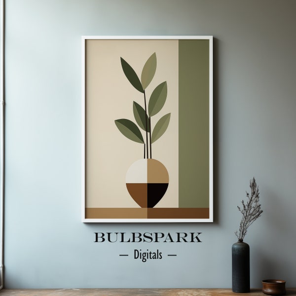 Together - Houseplant Simplicity | Bohemian Wall Art - Minimalist Decor | High-Resolution Images - Power of Words | Neutral Nature Colors