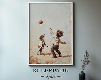 Memories of Joy - Precious Moments | Vintage Wall Art - Print Ready 300 DPI High Quality | Watercolor Print - Happy Art | Bulbspark Digitals