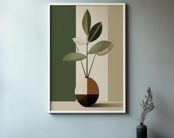 Balance - Houseplant Simplicity | Minimalist Print - Simplistic Art | Words of Power - Plants & Flora Printable | Download Peaceful Wall Art