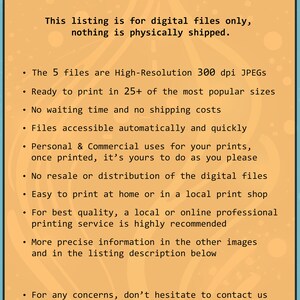 Puede incluir: Una lista de descarga digital para cinco im&aacute;genes JPEG de alta resoluci&oacute;n de 300 dpi. La lista incluye informaci&oacute;n sobre los archivos digitales, incluido su tama&ntilde;o, accesibilidad y uso.