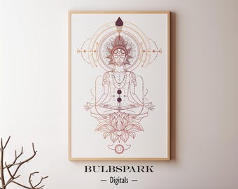 Intricate Peace - Spiritual Life | Minimalistic Zen Art | Printable 300 DPI JPEG - Digital Download | Wall Art for Spiritual & Zen Decor