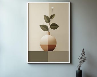 Calmness - Houseplant Simplicity | Minimalistic Print - Boho Decor | Words of Power - Wall Art | 300 DPI JPGs - Printable Plants & Flora