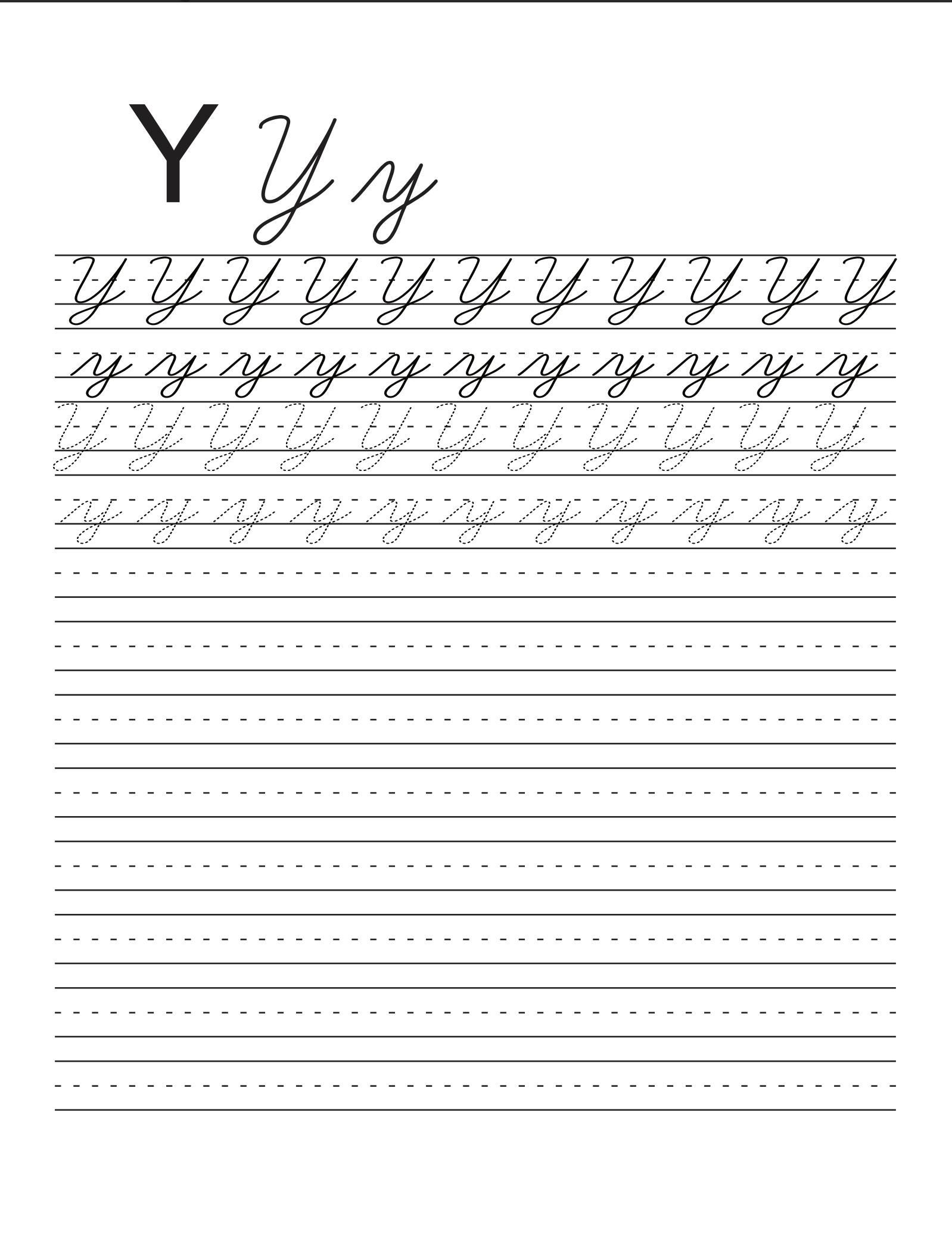 Cursive Handwriting Practice Worksheets: 110+ Pages (digital Download ...