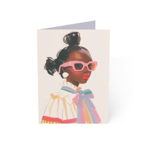 Set di carte Solena / Taro Fog / Carte con ritratti di fumetti a matita / Articoli di cancelleria per ragazze nere / Biglietti di auguri vuoti