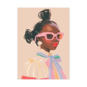 Solena Postcard Set | Toasted Horchata | Portrait Postcards | Black Girl Art Cards with Envelopes | Set of 10, 30, or 50
