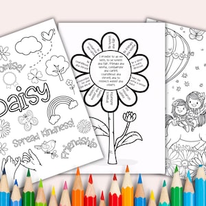 Scout Girl Activities | Coloring Pages | Daisy  Scouting Girl Printables | Daisy Flower and Law |Printable Flower and Law | Instant Download