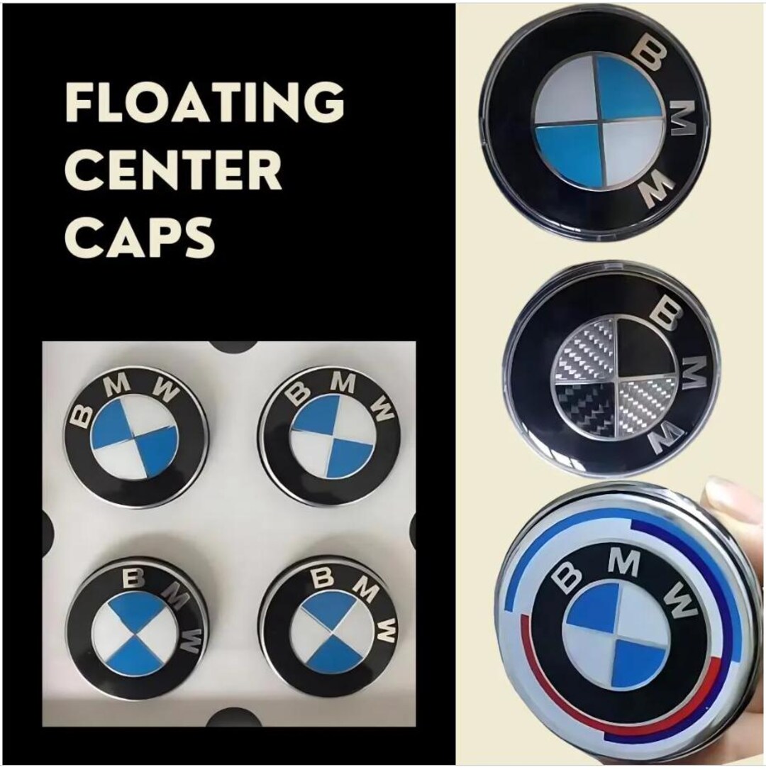 BMW FLOATING Wheel Center Cap Hub Rim Logo Emblem Caps Multiple Styles ...