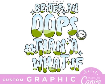 Retro Hippy Inspirational Quote, T-shirt Gift, Editable Canva Graphic Frame, POD Design, Drag and Drop, Digital Download, Diy Canva Template