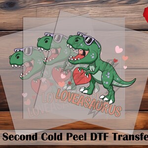 Loveasaurus DTF Transfer | Kids T-Rex Valentine's Shirt | Ready to Press Dino Design | Valentine's Day |  Dinosaur