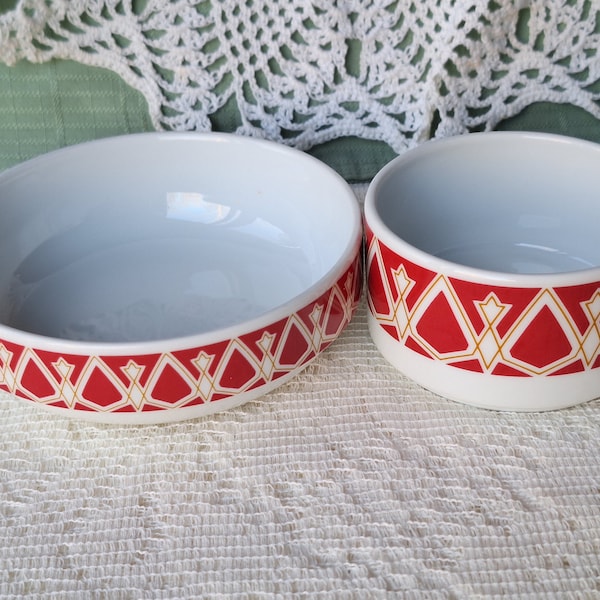 Vintage Pair of Retro Bauscher Weiden Bavaria Germany Dessert Bowls