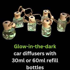 Glow-in-the-Dark Car Diffuser: Essential Oil Air Freshener with Stars - Choose Your Favorite Sent