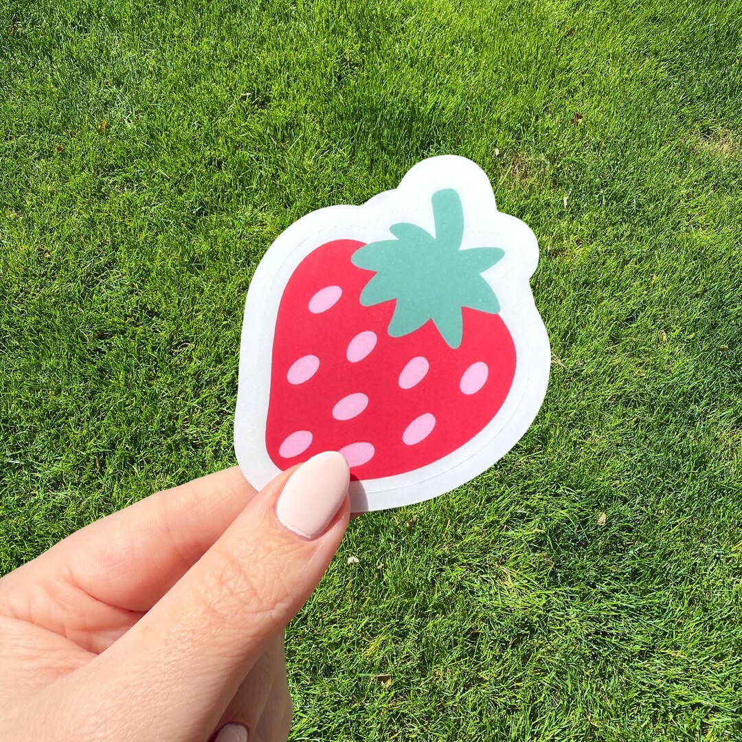 Strawberry Vinyl Sticker for Laptop Decor Summer Fruit Design Accessory ...
