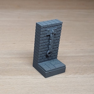 NOUVEAU DESIGN • Pièces murales 1 x 1 avec chaînes • Série de carreaux de donjon en maçonnerie • Terrain modulaire imprimé en 3D avec bases magnétiques • RPG sur table