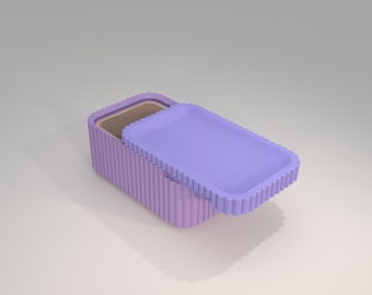 Estojo deslizante empilhável (versão compacta) • opcionalmente com nome personalizado • aprox. 96x63x30 mm • Acessórios impressos em 3D para sua casa moderna