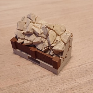 2 x 1 morceaux de mur (bas) • Série Mines de tuiles de donjon • Terrain modulaire imprimé en 3D avec bases magnétiques pour votre RPG de table