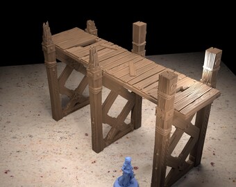 Passarela de 50x200 metros de altura • www.printablescenery.com • Terreno modular impresso em 3D • RPG de mesa