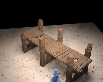 Passarela baixa 50x200 • www.printablescenery.com • Terreno modular impresso em 3D • RPG de mesa