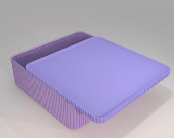 Stacking Sliding Case • optionally with custom name • ca. 140x140x50 mm • 3D printed Accessories for your modern home
