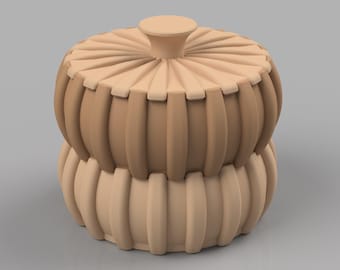 Joyero apilable con diseño acanalado • 60 x 25 mm • Accesorios impresos en 3D para tu hogar moderno