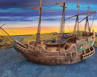 Galleon • Lost Ships series by www.printablescenery.com • 3D printed Terrain for your Tabletop RPG • Blood & Plunder • Freebooter