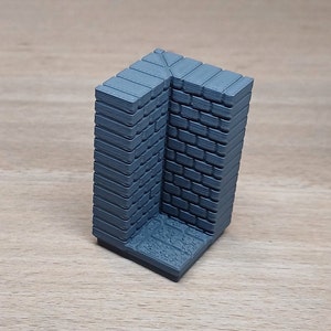 Azulejos de esquina 1x1 • MagBits de mazmorra • Serie Brickwork • Compatible con mosaicos de mazmorra • Terreno modular impreso en 3D • Juego de rol de mesa