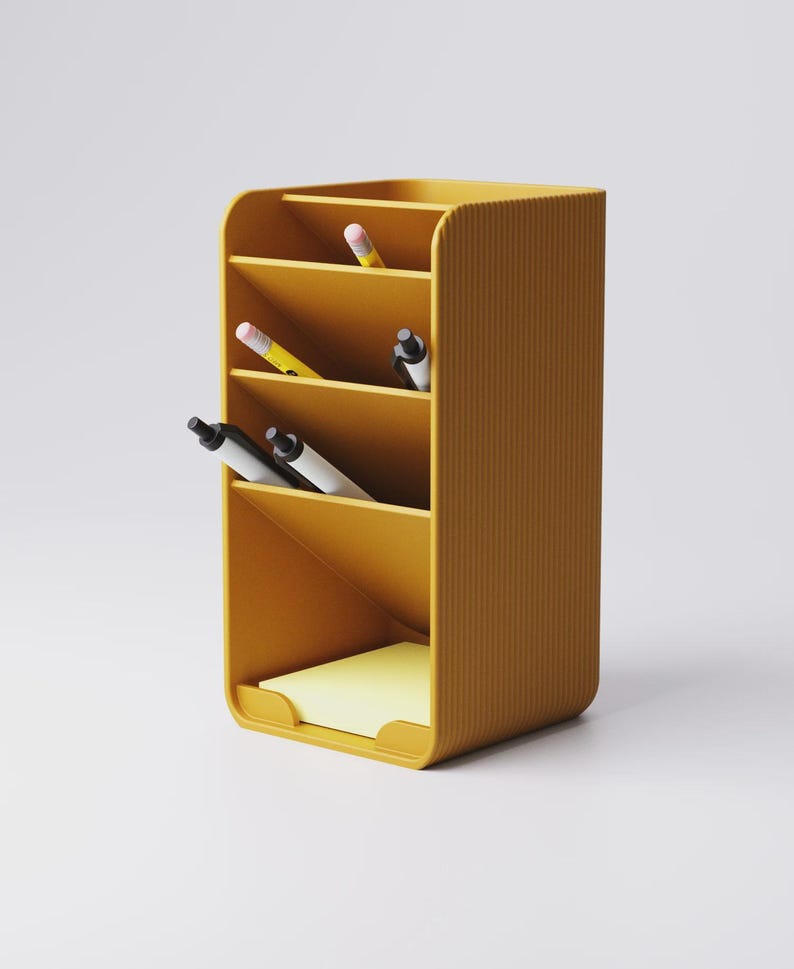 Pennhållare/skrivbordsorganisatör i flera nivåer • ca. 93x97x178 mm • 3D-printade tillbehör för ditt moderna hem och kontor bild 2