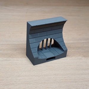 NOUVEAU DESIGN • Murs 2 x 1 avec grille et écluse • Série de tuiles pour donjons Égouts carrelés • Terrain modulaire imprimé en 3D avec. Bases magnétiques