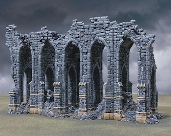 Blighted Bridge • Darkness&Desolation series by www.printablescenery.com • 3D printed modular Terrain • Tabletop RPG