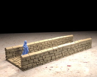 Pista de pouso da Ponte Highgate • Série Throne and Ash da www.printablescenery.com • Terreno modular impresso em 3D • RPG de mesa