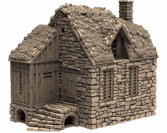Barlyway Cottage • King & Country series by www.printablescenery.com • 3D printed modular Terrain for your Tabletop RPG
