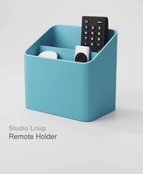 Remote Holder Type 1 • Style 1 ridged • ca. 153x103x150 mm • 3D printed Accessories for your modern home and office
