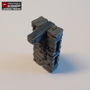 Schist Wall with Corbel • IA pieces • Clorehaven series by www.printablescenery.com • 3D printed modular Terrain for your Tabletop RPG