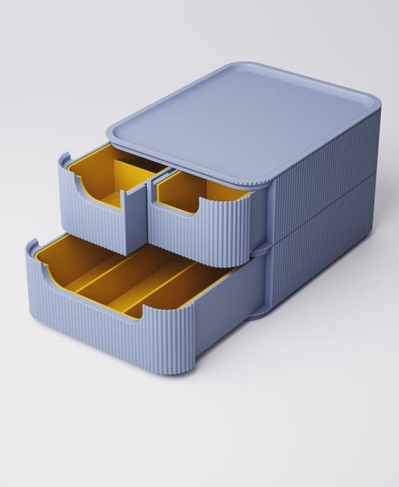 Modular Drawers • two units • three drawers with inserts • ca. 143x183x120 mm • 3D printed Accessories for your modern home and office