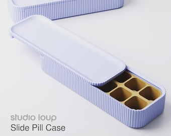 3D-geprint pillendoosje • optioneel met eigen naam • inlegvel met 7 of 14 vakjes • ca. 183 x 63 x 30 mm • Accessoires voor je moderne huis