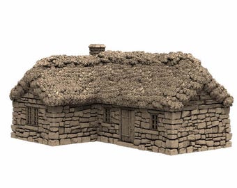 Highland Stone Barn • King & Country series by www.printablescenery.com • 3D printed modular Terrain for your Tabletop RPG