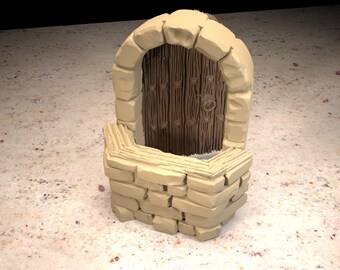 Balcony plug with single door • Throne and Ash series by www.printablescenery.com • 3D printed modular Terrain • Tabletop RPG