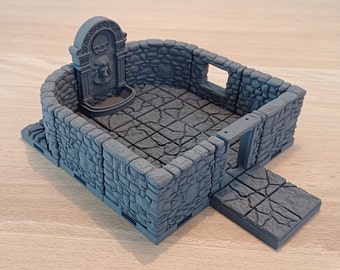 Dungeon Tiles • Specials Set 1 • Mystical Fountain • Broken Stone series