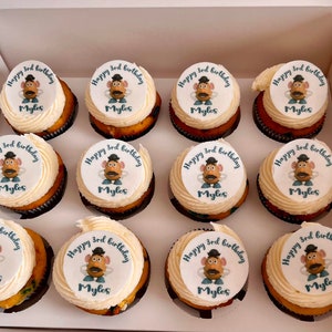 Topper per cupcake commestibili in carta ostia personalizzati 12