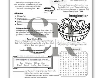 Joyful Giving Worksheet | Sunday School Activity Sheet (PDF)