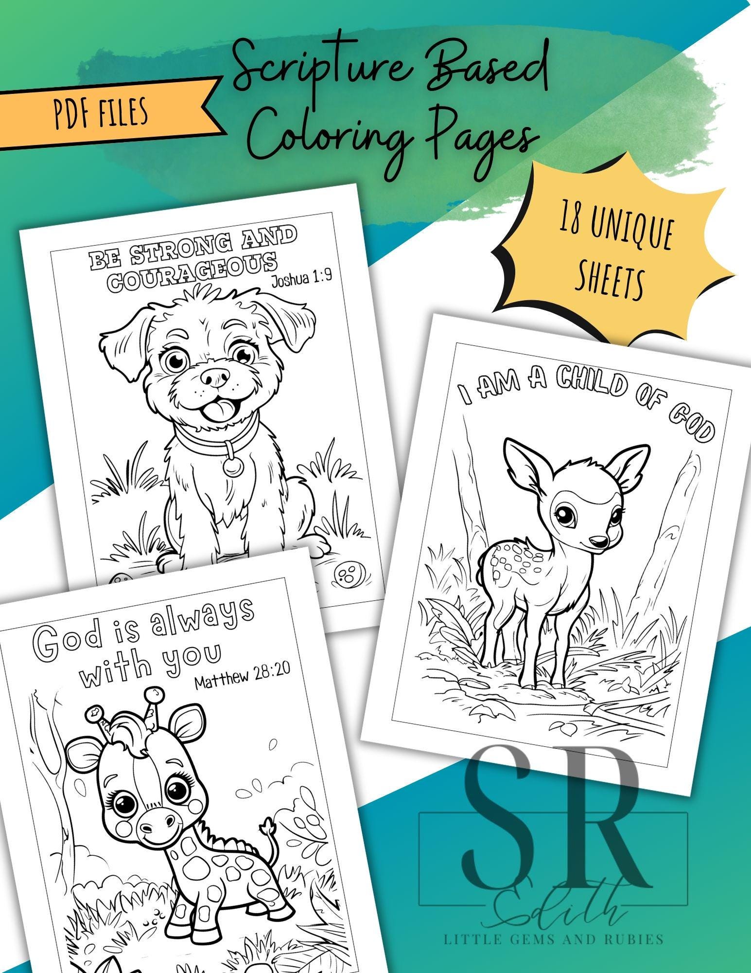 聖書の一節の塗り絵、日曜学校、ホームスクール（PDF） - Etsy 日本, image size:1545x2000