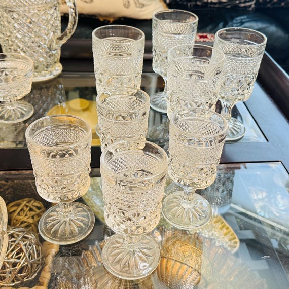 Vintage 1960s Anchor Hocking Wexford Glassware Set - Etsy Israel