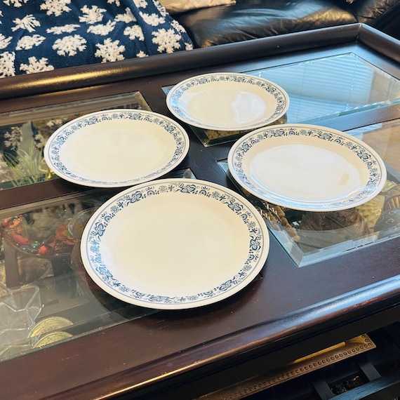 Vintage Corelle Old Town Blue Dinner Plates – Set of Classic