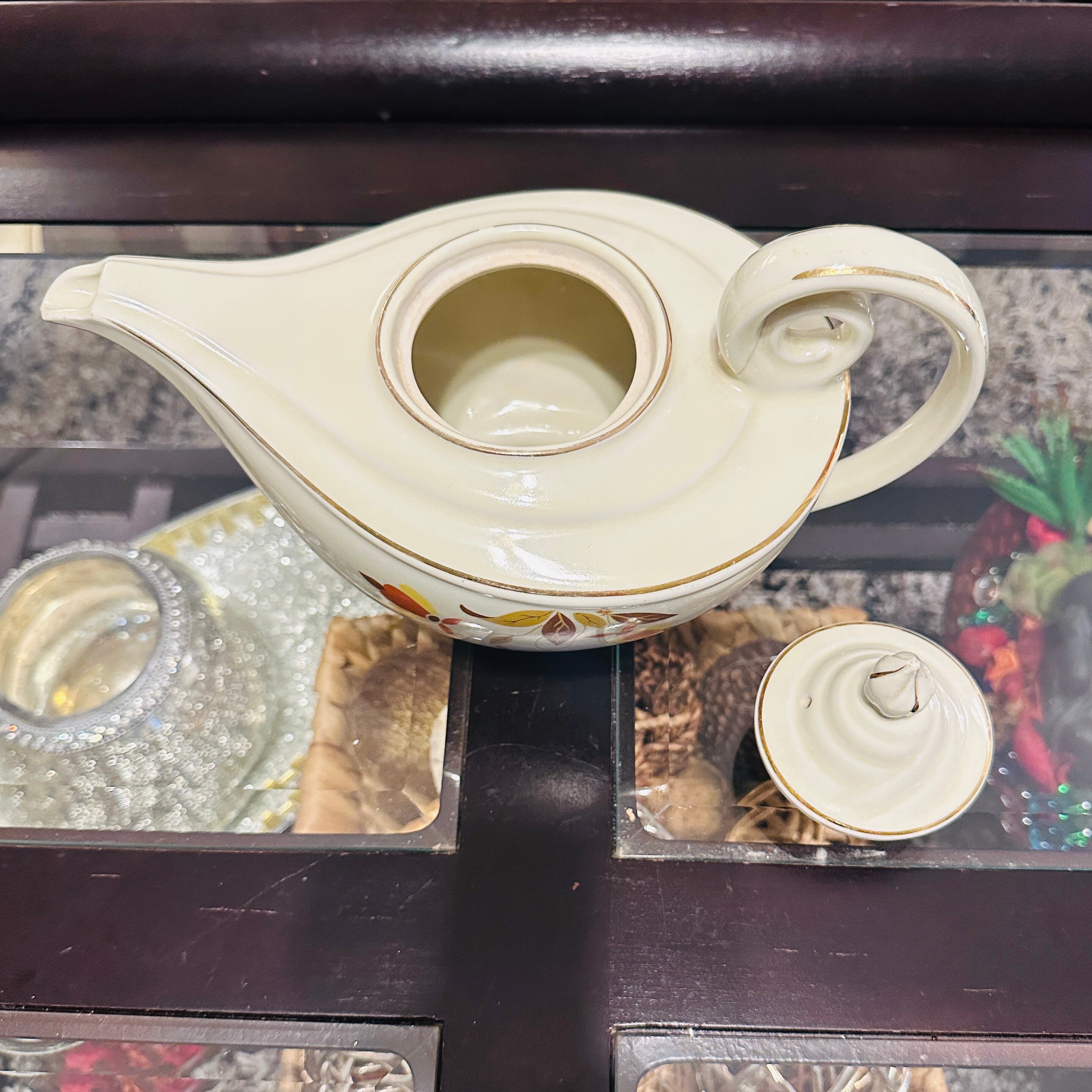 Vintage Halls Jewel Tea Autumn Leaf Teapot β Retro Fall Decor - Etsy