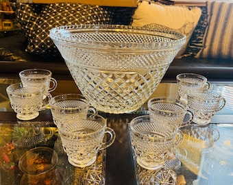 ウェックスフォード by アンカーホッキング プレスガラス パンチボウル