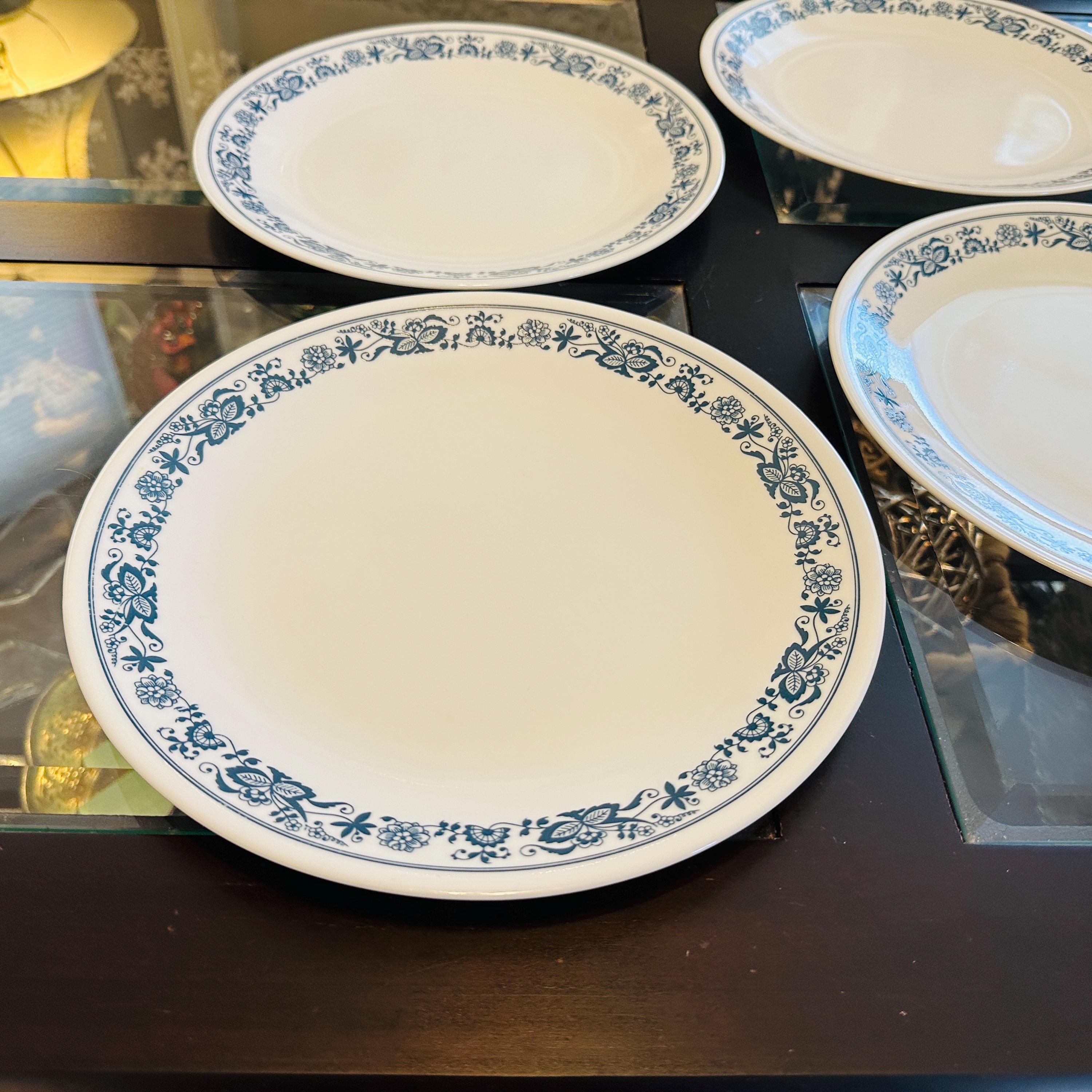 Vintage Corelle Old Town Blue Dinner Plates – Set of 4 Classic ...