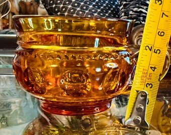 ヴィンテージ インディアナ グラス アンバー スナックセット：キングズ