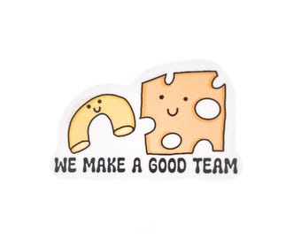Cute Macaroni and Cheese Sticker | Cute Mac Team Meme Vinyl Decal for Laptop, Water Bottle Cup, Computer, Phone, Kindle | Best Friend Gift