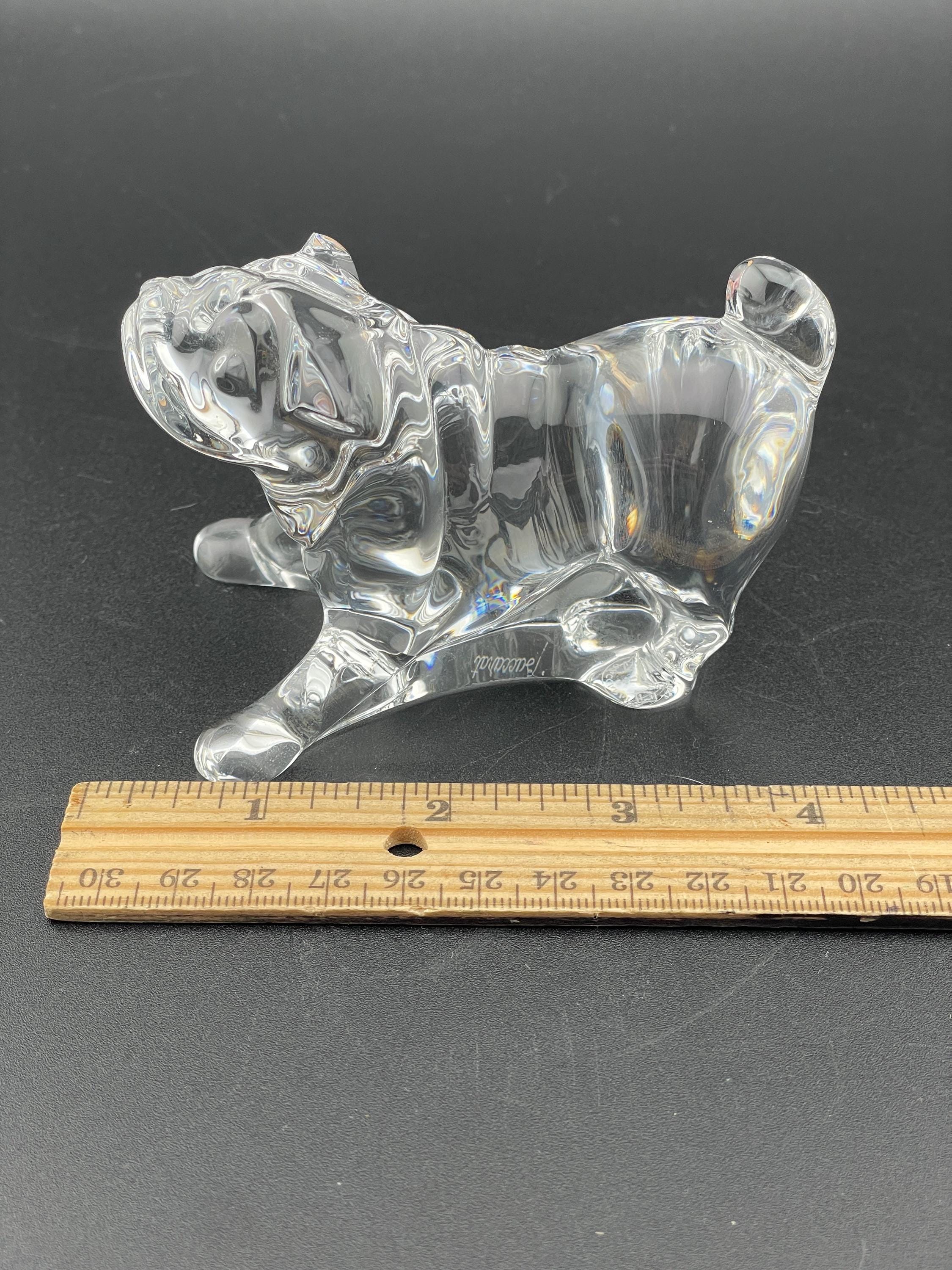 バカラのブルドック Signed Baccarat Crystal Bulldog Figurine - French Art Glass - Etsy